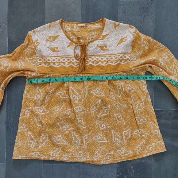 Matta NY Zaira boho peasant top - S - ochre - Picture 5 of 9